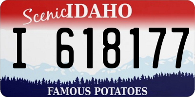 ID license plate I618177