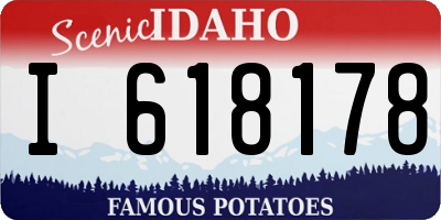 ID license plate I618178