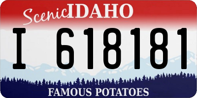 ID license plate I618181