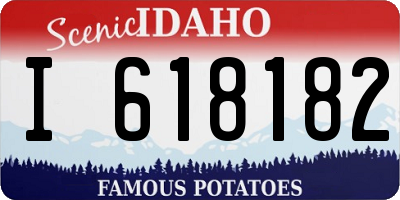 ID license plate I618182