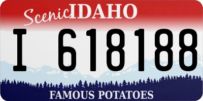 ID license plate I618188