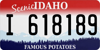 ID license plate I618189