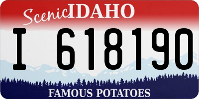 ID license plate I618190