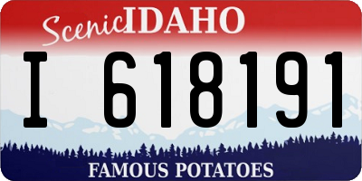 ID license plate I618191