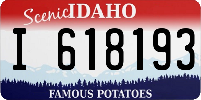 ID license plate I618193