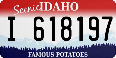 ID license plate I618197