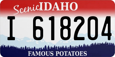 ID license plate I618204