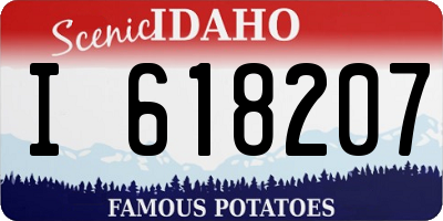 ID license plate I618207