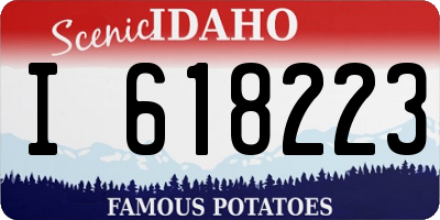 ID license plate I618223