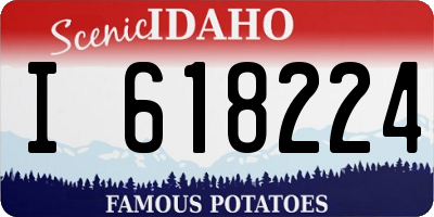 ID license plate I618224
