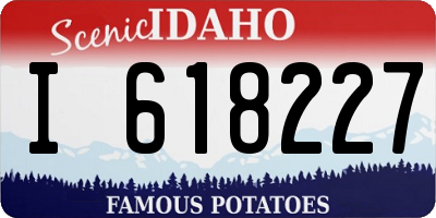 ID license plate I618227