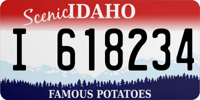 ID license plate I618234
