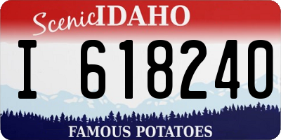 ID license plate I618240