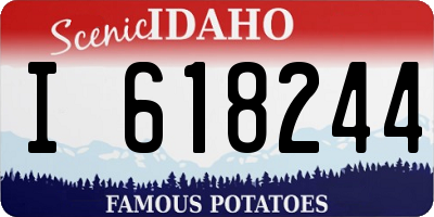 ID license plate I618244