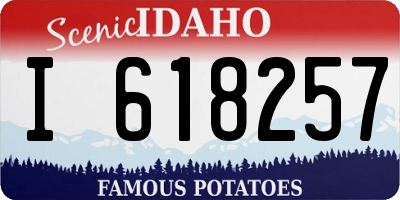 ID license plate I618257
