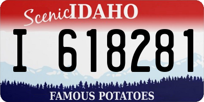 ID license plate I618281
