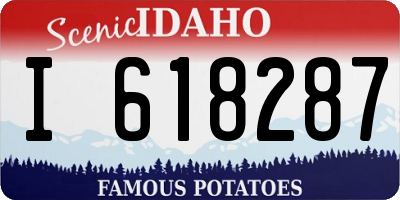 ID license plate I618287