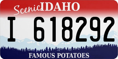 ID license plate I618292