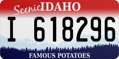 ID license plate I618296