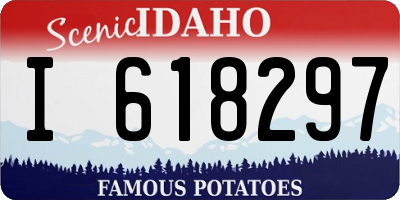 ID license plate I618297