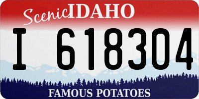 ID license plate I618304