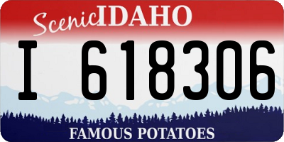 ID license plate I618306