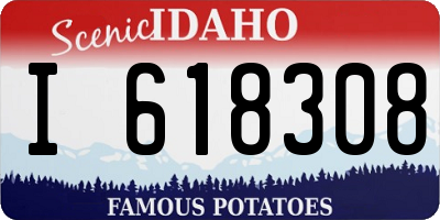 ID license plate I618308