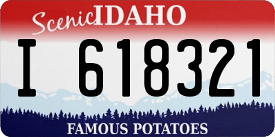 ID license plate I618321