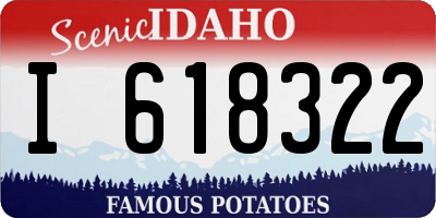 ID license plate I618322