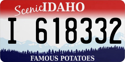 ID license plate I618332