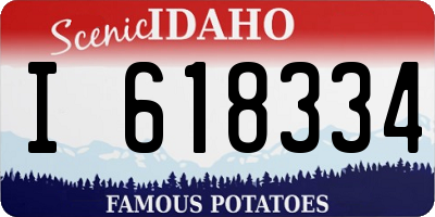 ID license plate I618334