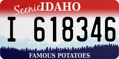 ID license plate I618346