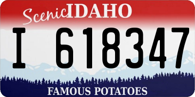 ID license plate I618347