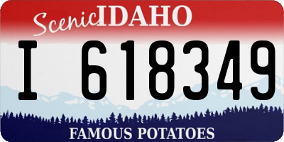 ID license plate I618349