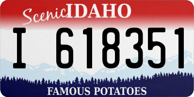 ID license plate I618351