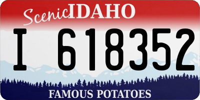 ID license plate I618352