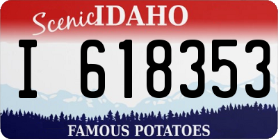 ID license plate I618353