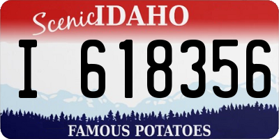 ID license plate I618356