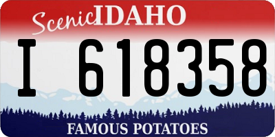 ID license plate I618358
