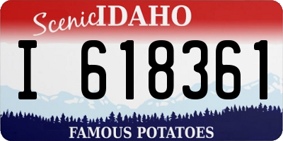 ID license plate I618361