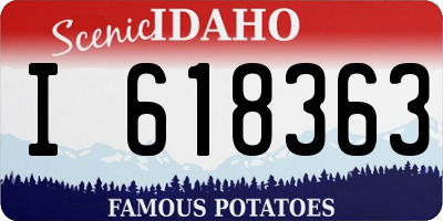 ID license plate I618363
