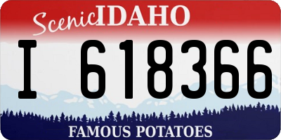 ID license plate I618366
