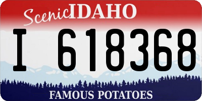 ID license plate I618368