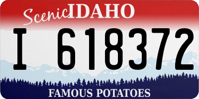 ID license plate I618372