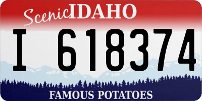 ID license plate I618374