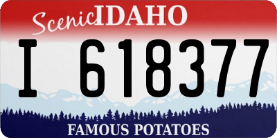 ID license plate I618377