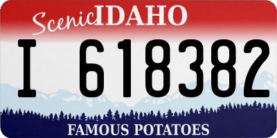 ID license plate I618382