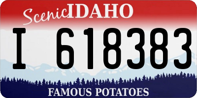 ID license plate I618383