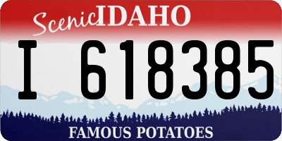 ID license plate I618385