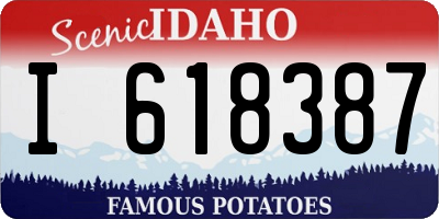 ID license plate I618387